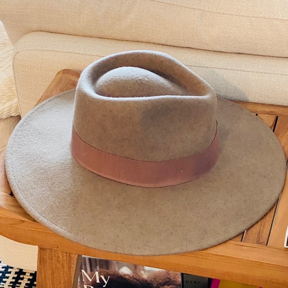 BRIXTON Structured Fedora Rancher Hat 100% Wool Can Be UNISEX Size M - Picture 1 of 9